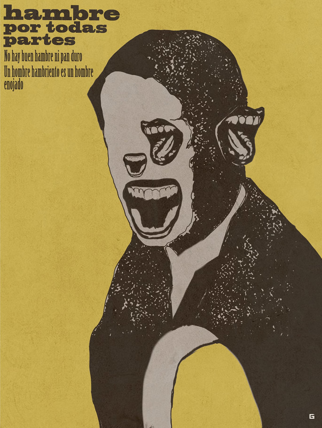 Gorki Aguila, Hambre por todas partes, 2020, digital print limited edition, 1:10