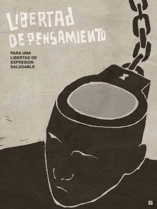Gorki Aguila, Libertad de pensamiento, 2020, digital print limited edition, 1:10