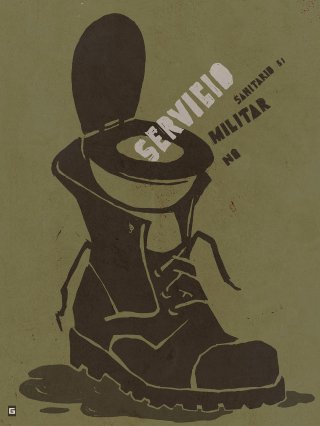 Gorki Aguila, Servicio militar no, 2020, digital print limited edition, 1:10