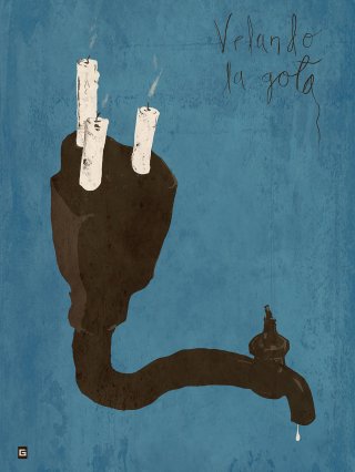 Gorki Aguila, Velando la gota, 2020, digital print limited edition, 1:10